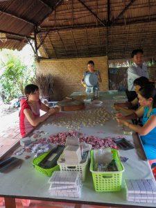 Wietnam Vietnam Mekong fabryka cukierków