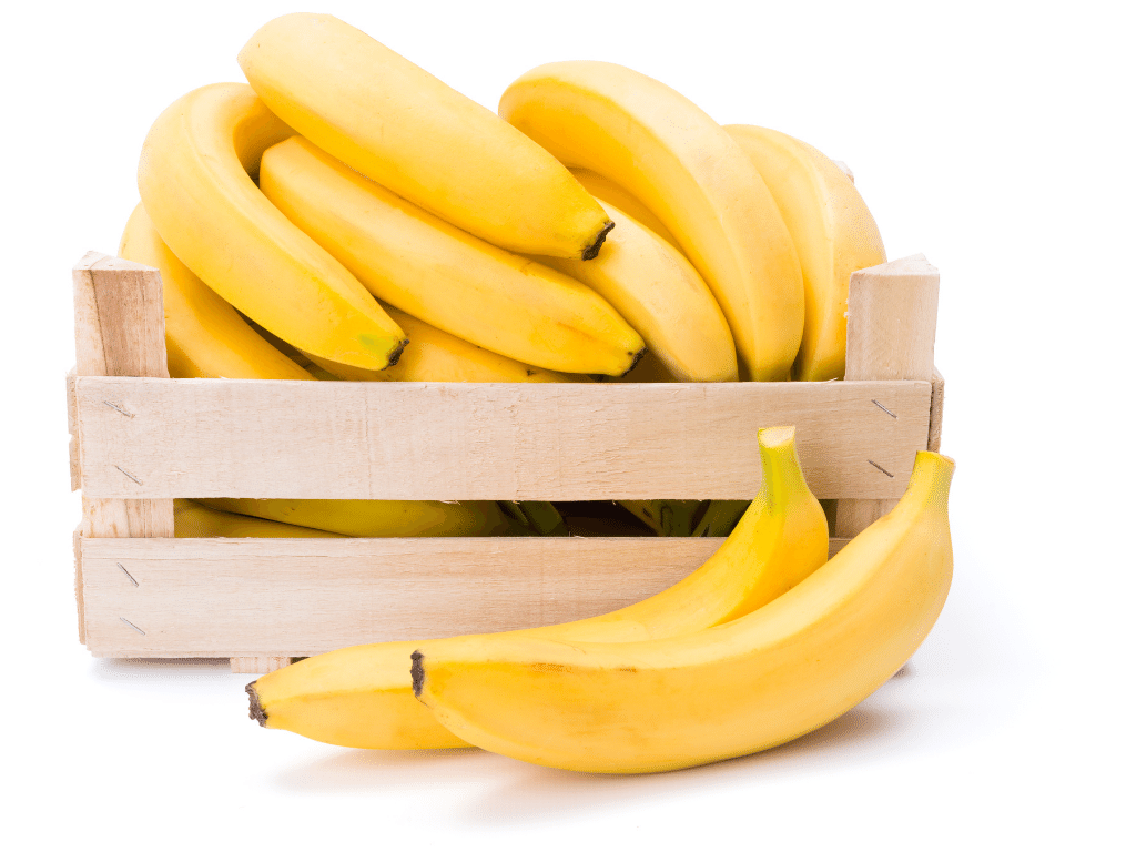 Egzotyczne owoce: żółte banany z Afryki. Azjatyckie są mniejsze, żółte i zielone.